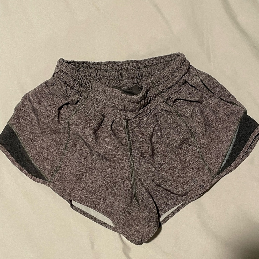 lululemon athletica Heathered Black Women's Athletic Shorts